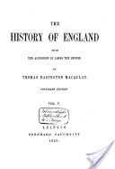 The History of England, from the Accession of Jame